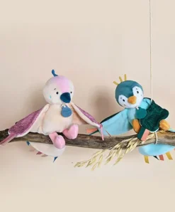 Doudou et Compagnie peluche musicale oiseau Cui-cui - Rose
