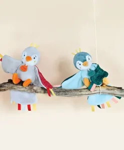 Doudou et Compagnie Peluche musicale oiseau-Cui-Cui -Terracotta