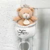Doudou et Compagnie Peluche musicale ours Petit Roi marron - 14 cm
