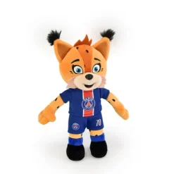 Doudou et Compagnie Peluche officielle PSG Mascotte Germain Le Lynx - 25 cm