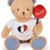 Doudou et Compagnie Peluche Ours beige - Bisous - 25 cm
