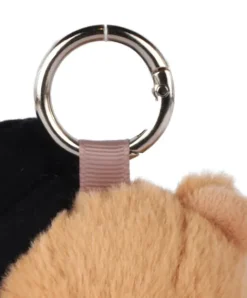 Doudou et Compagnie Peluche Ours beige - Porte-cle - Chef avec baguette - 15 cm