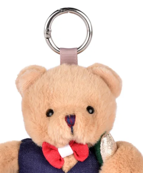 Doudou et Compagnie Peluche Ours beige- porte-clé - Célébration - 15 cm