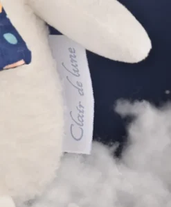Doudou et Compagnie Peluche ours luminescent avec mouchoir - 28 cm - Clair de Lune