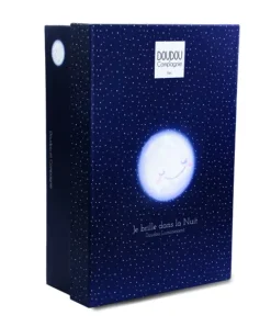 Doudou et Compagnie Peluche ours luminescent avec mouchoir - 28 cm - Clair de Lune