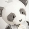 Doudou et Compagnie Peluche Panda gris avec doudou- Attrape-rêves - 28 cm