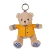 Doudou et Compagnie Peluche porte-clé Ours Marin avec ciret jaune - 15 cm