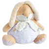 Doudou et Compagnie Peluche range pyjama lapin de sucre Blanc - 38 cm