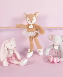 Doudou et Compagnie Peluche Souris Ballerine grise - 30 cm