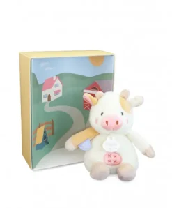 Doudou et Compagnie Peluche vache - 17 cm - DOUDOU de la ferme avec boite sonore