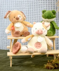 Doudou et Compagnie Peluche vache - 17 cm - DOUDOU de la ferme avec boite sonore