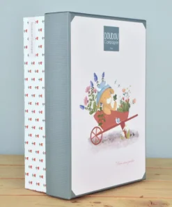 Doudou et Compagnie Peluche vache verte Aneth avec doudou - 28 cm