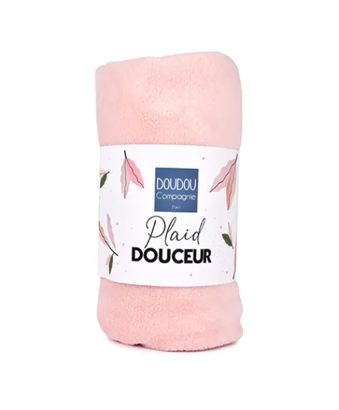 Doudou et Compagnie Plaid douceur 70*100cm - Rose