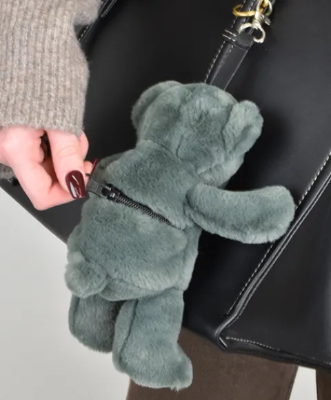 Doudou et Compagnie porte clé - Bijou de sac Ours peluche - 20 cm - Vert