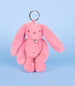 Doudou et Compagnie Porte clé en peluche Lapin Rose - 18 cm - Lapin Fleurette