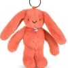 Doudou et Compagnie Porte clé en peluche Lapin Orange - 18 cm - Lapin Fleurette