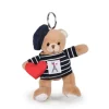 Doudou et Compagnie Porte clé Ours Marinière Tour Eiffel : Paris Chic- 15 cm