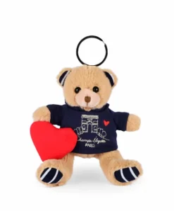 Doudou et Compagnie Porte clé Ours sweat marine Champs Elysées - 15 cm