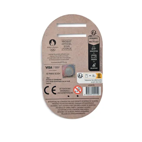 Doudou et Compagnie Porte clés JO 2024 - Mascotte Olympique - 7 cm