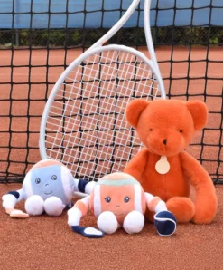 Doudou et Compagnie Porte-clés peluche Roland-Garros- Monsieur Balle -12 cm