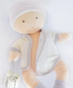 Doudou et Compagnie Poupon avec Couffin - Blanc et Gris