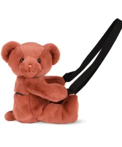 Doudou et Compagnie Sac bandouliere - Ours en peluche terracotta - 30 cm