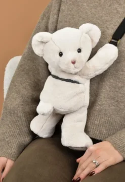Doudou et Compagnie Sac bandouliere - Ours en peluche beige - 30 cm