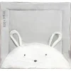 Doudou et Compagnie Tapis de Parc Lapin - gris perle - 100 x 100 cm