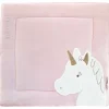 Doudou et Compagnie Tapis de Parc Licorne rose - 100 x 100 cm