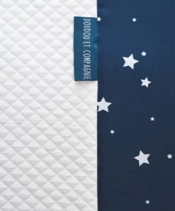 Doudou et Compagnie Tapis d'éveil Bébé - Bleu marine/ Blanc - 100 X 100 cm