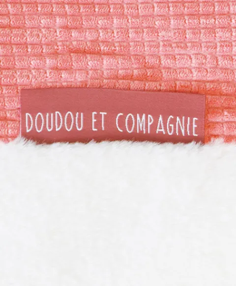 Doudou et Compagnie Tapis d'éveil Bébé - Corail / Blanc - 100 X 100 cm