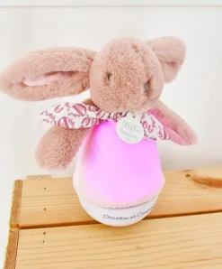 Doudou et Compagnie Veilleuse bebe musicale Culbuto rose - 16 cm