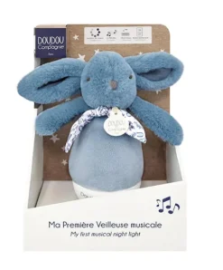 Doudou et Compagnie Veilleuse bebe musicale Culbuto bleue - 16 cm