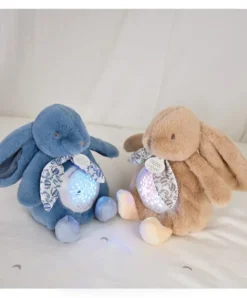 Doudou et Compagnie Veilleuse Lapin Musicale Projection mur et chansons Douces - Beige