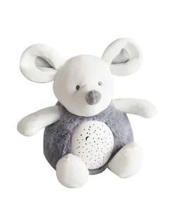 Doudou et Compagnie Veilleuse musicale et lumineuse Souris Grise - 20 cm