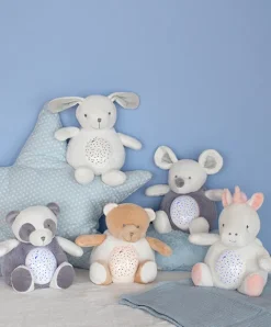 Doudou et Compagnie Veilleuse musicale et lumineuse Souris Grise - 20 cm